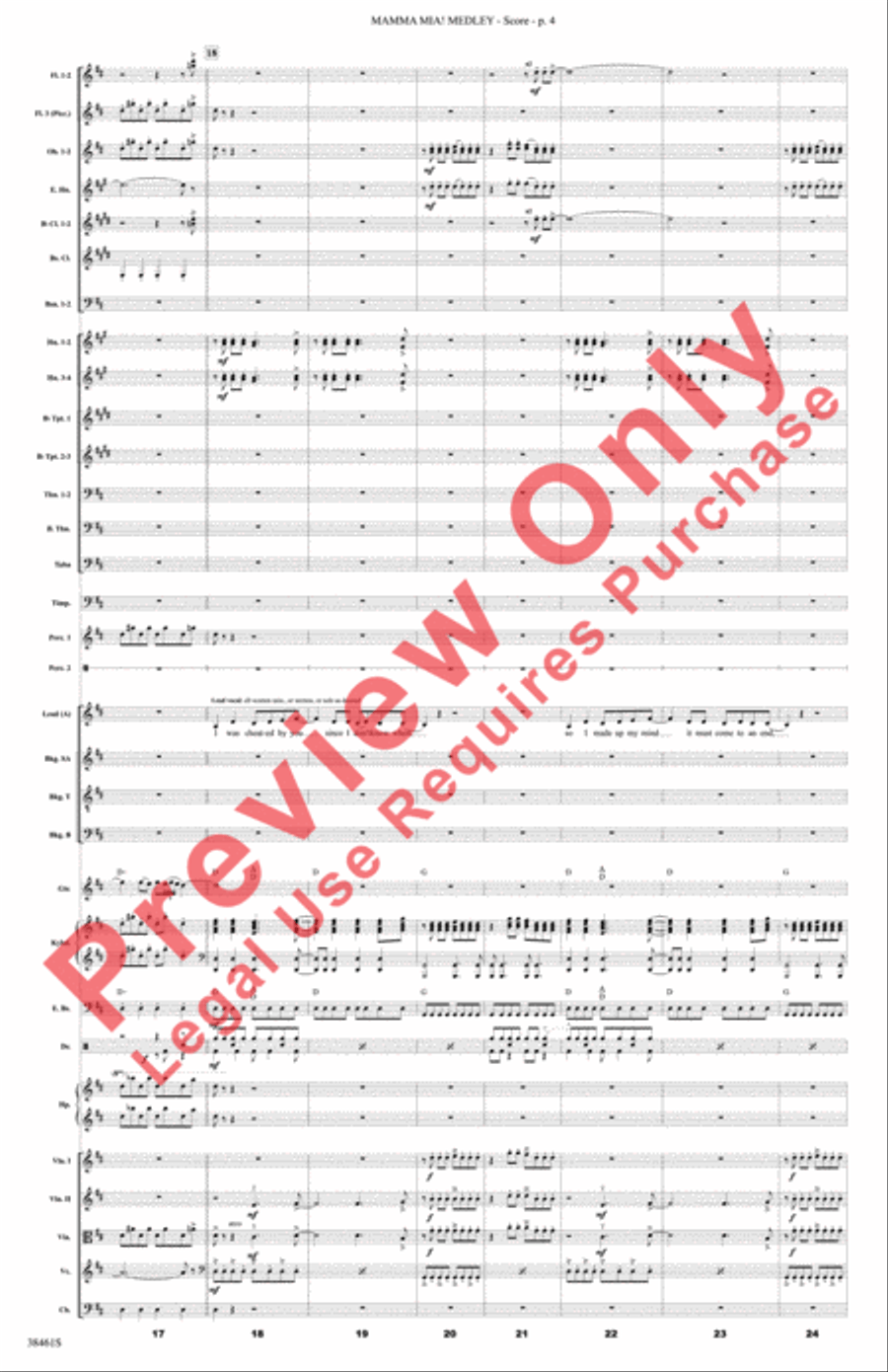 Mamma Mia! Medley Mamma Mia! Medley Full Orchestra scores gallery preview page 5