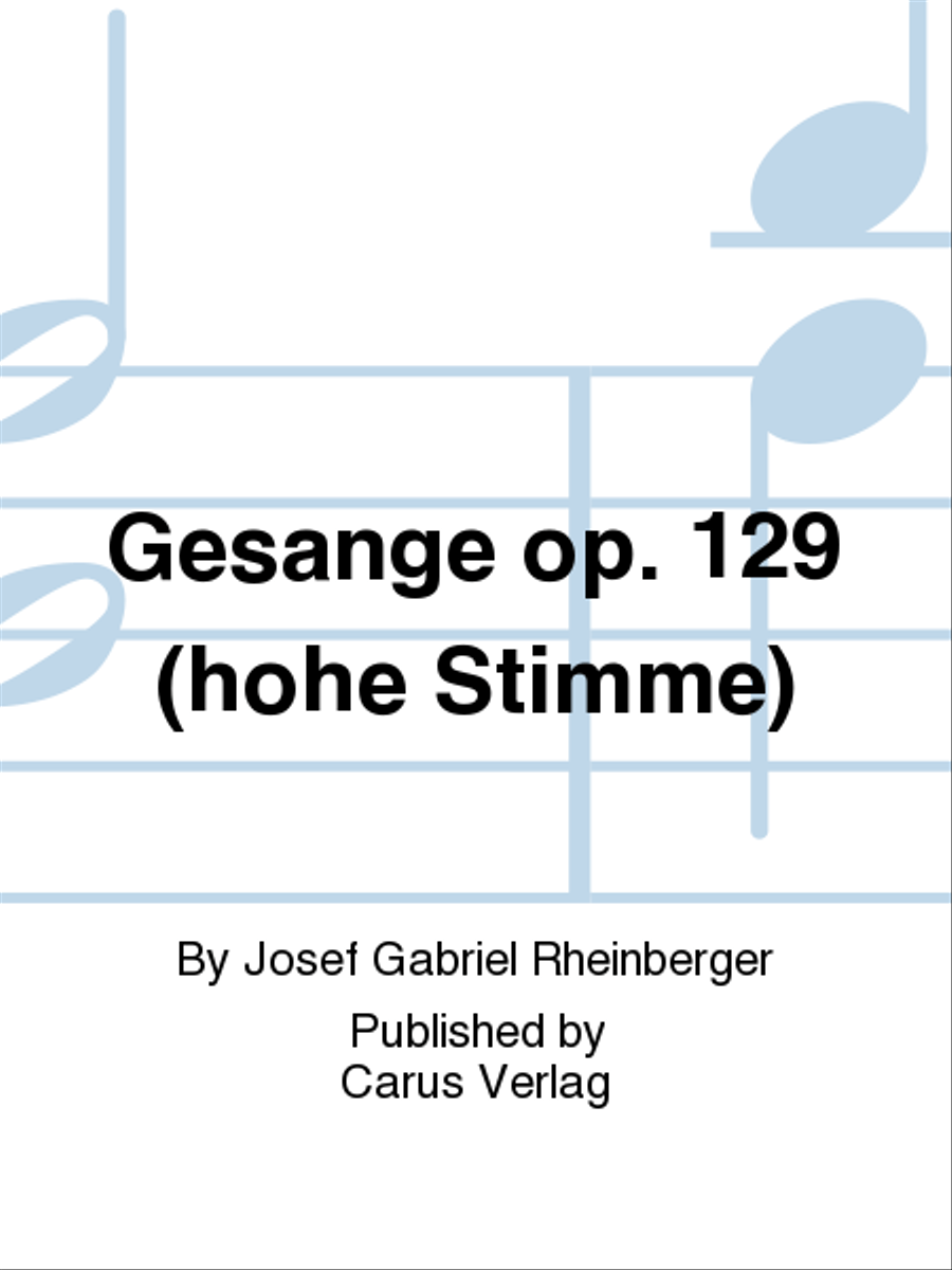 Gesange op. 129 (hohe Stimme) Score scores gallery preview page 1
