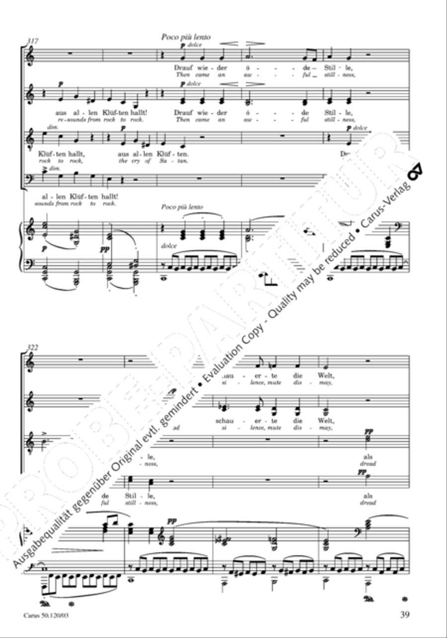 Christoforus + Das Tochterlein des Jairus (Gesamtausgabe, Bd. 9) 4-Part scores gallery preview page 40