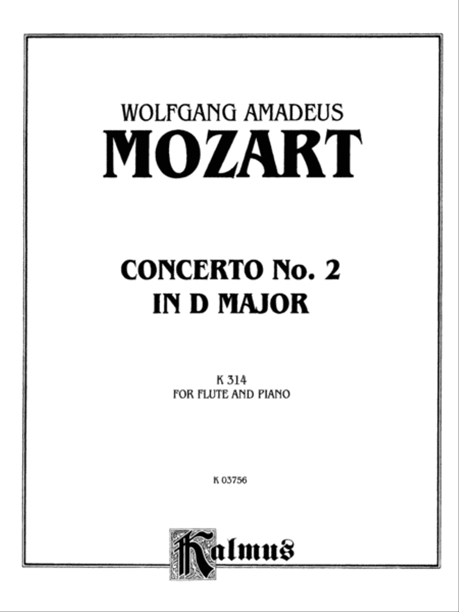 Flute Concerto No. 2, K. 314 (D Major) (Orch.)