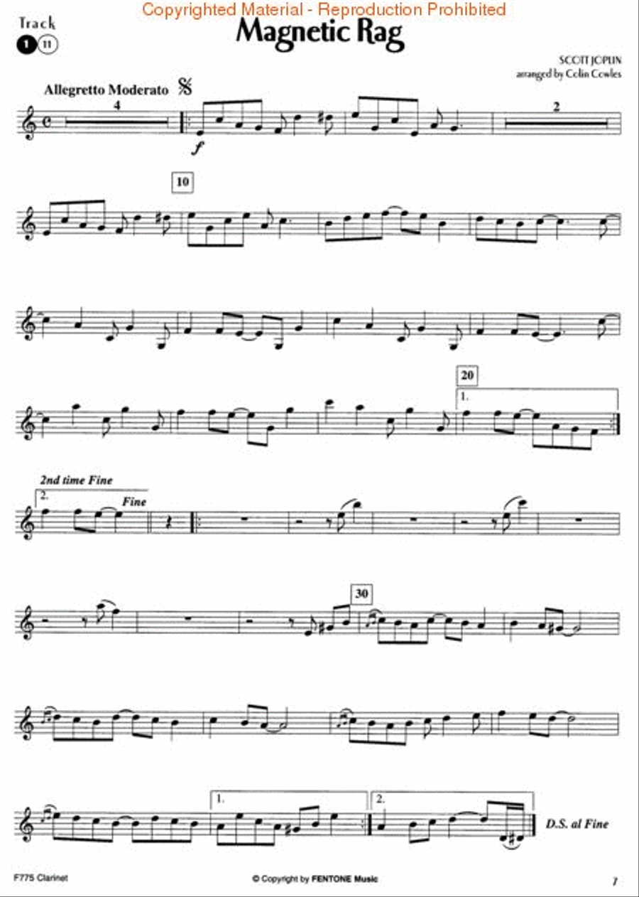 Ragtime Favourites by Scott Joplin Clarinet Solo scores gallery preview page 2