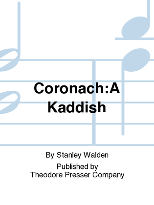 Book cover for Coronach:A Kaddish