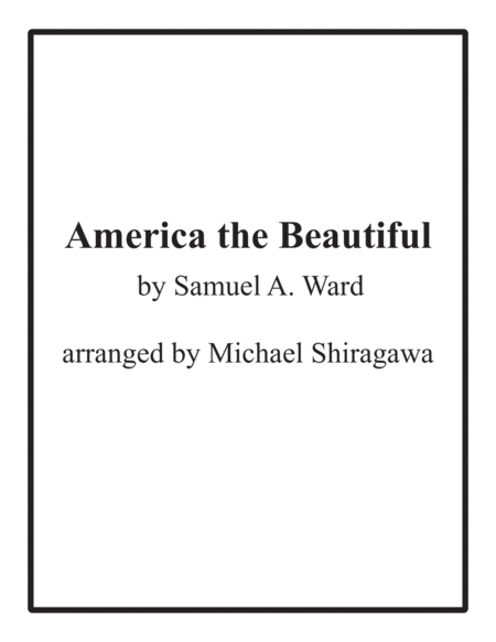 America the Beautiful - Trumpet image number null
