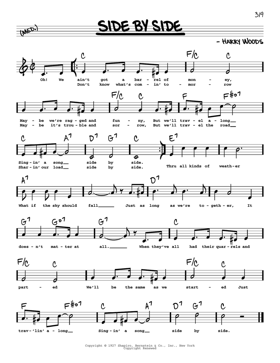 Side By Side (High Voice) High Voice scores gallery preview page 1