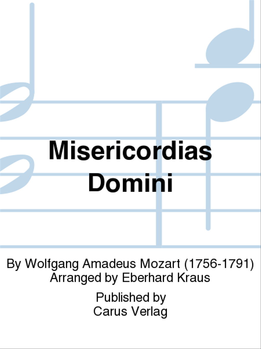 Misericordias Domini by Wolfgang Amadeus Mozart 4-Part - Sheet Music