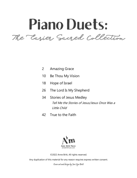 Piano Duets: The Easier Sacred Collection image number null
