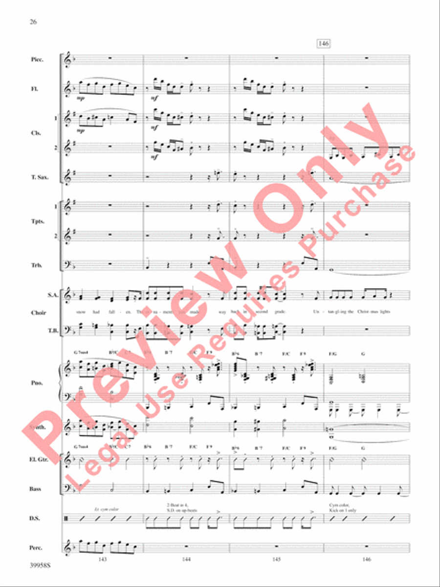 Elf: A Medley from the Broadway Musical Choir scores gallery preview page 27