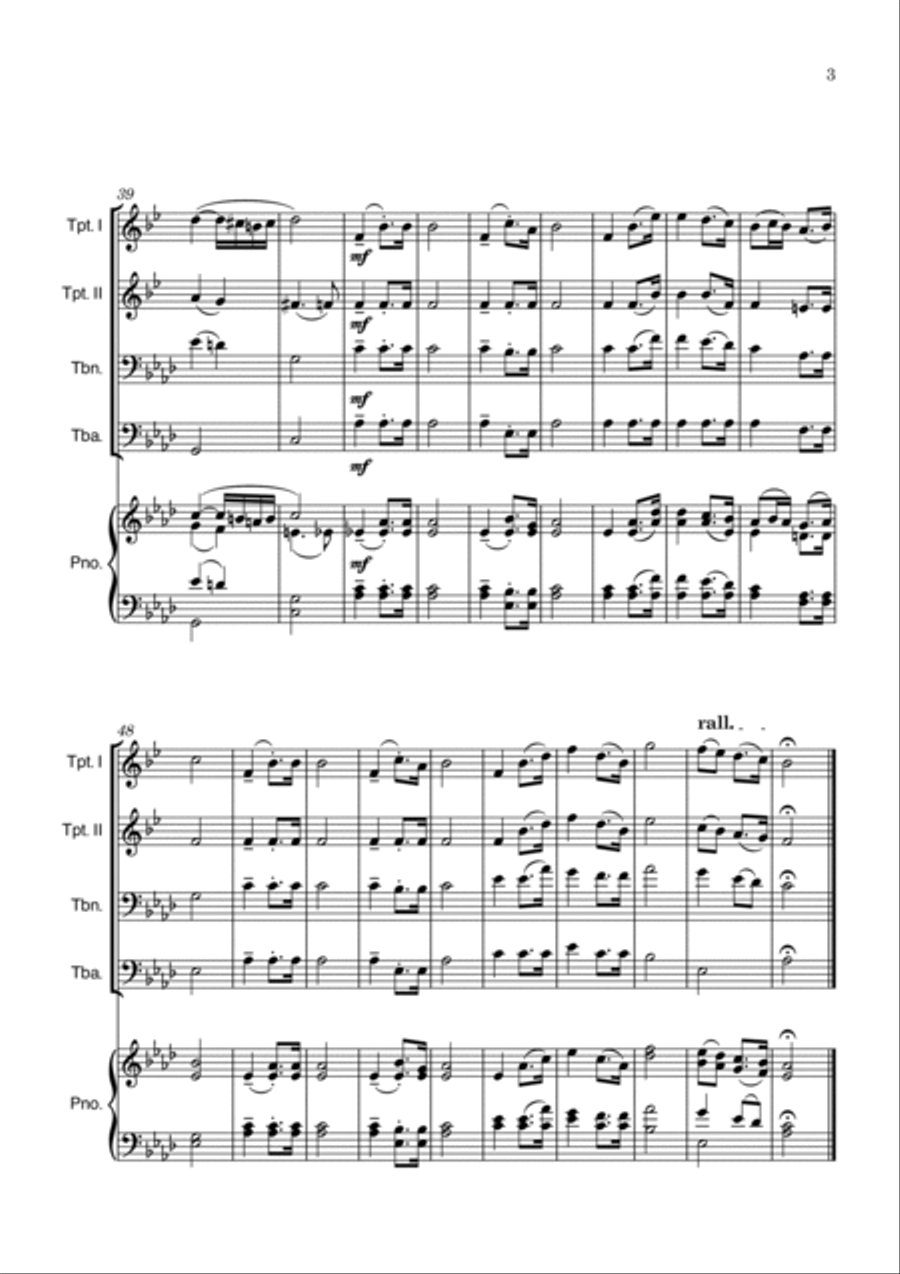 Bridal Chorus Brass Quartet scores gallery preview page 3