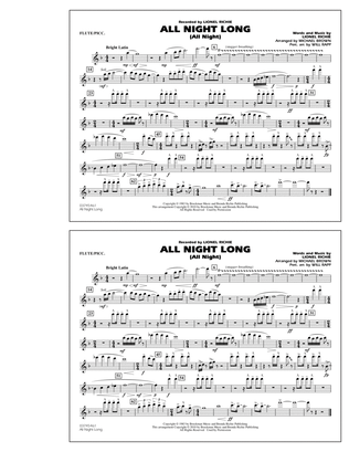All Night Long (All Night) - Flute/Piccolo