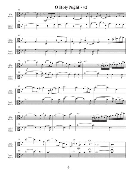 O Holy Night-v2 (Arrangements Level 3-5 for VIOLA + Written Acc) image number null