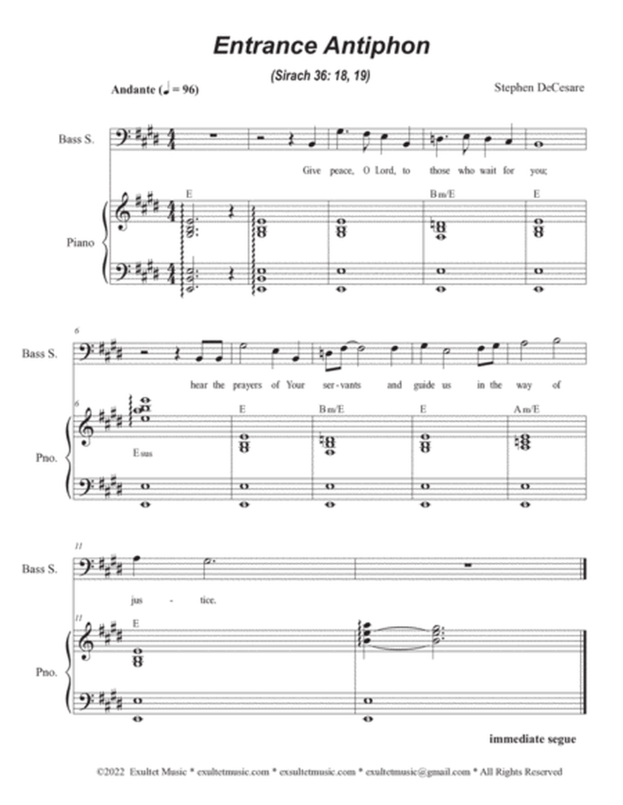 Mass of Peace and Justice (SAB version) (Piano/Vocal score) image number null