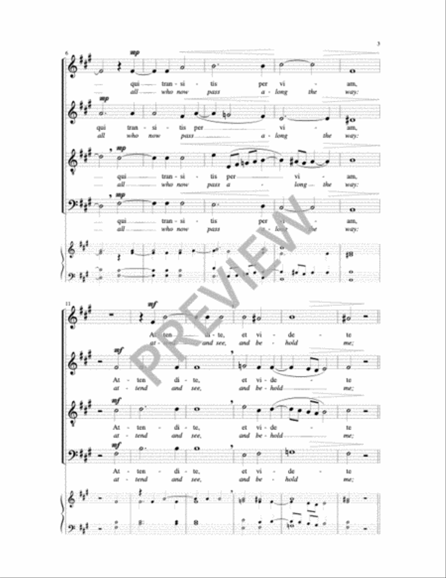 O Vos Omnes/O All You Who Pass By Sacred scores gallery preview page 3