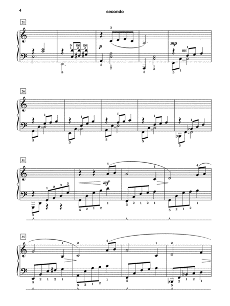 Valse Sentimentale à Deux - Piano Duet (1 Piano, 4 Hands)