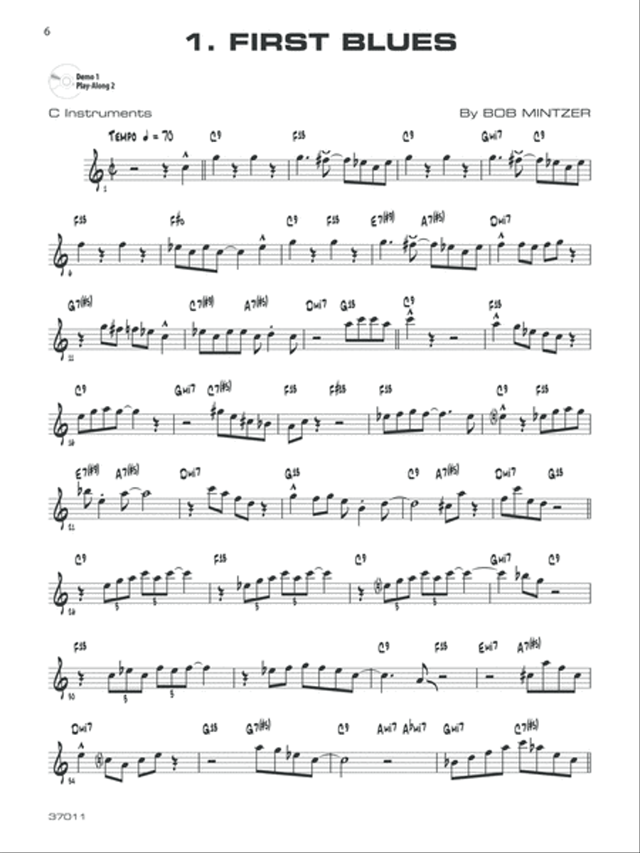 12 Medium-Easy Jazz, Blues & Funk Etudes C Instrument scores gallery preview page 6