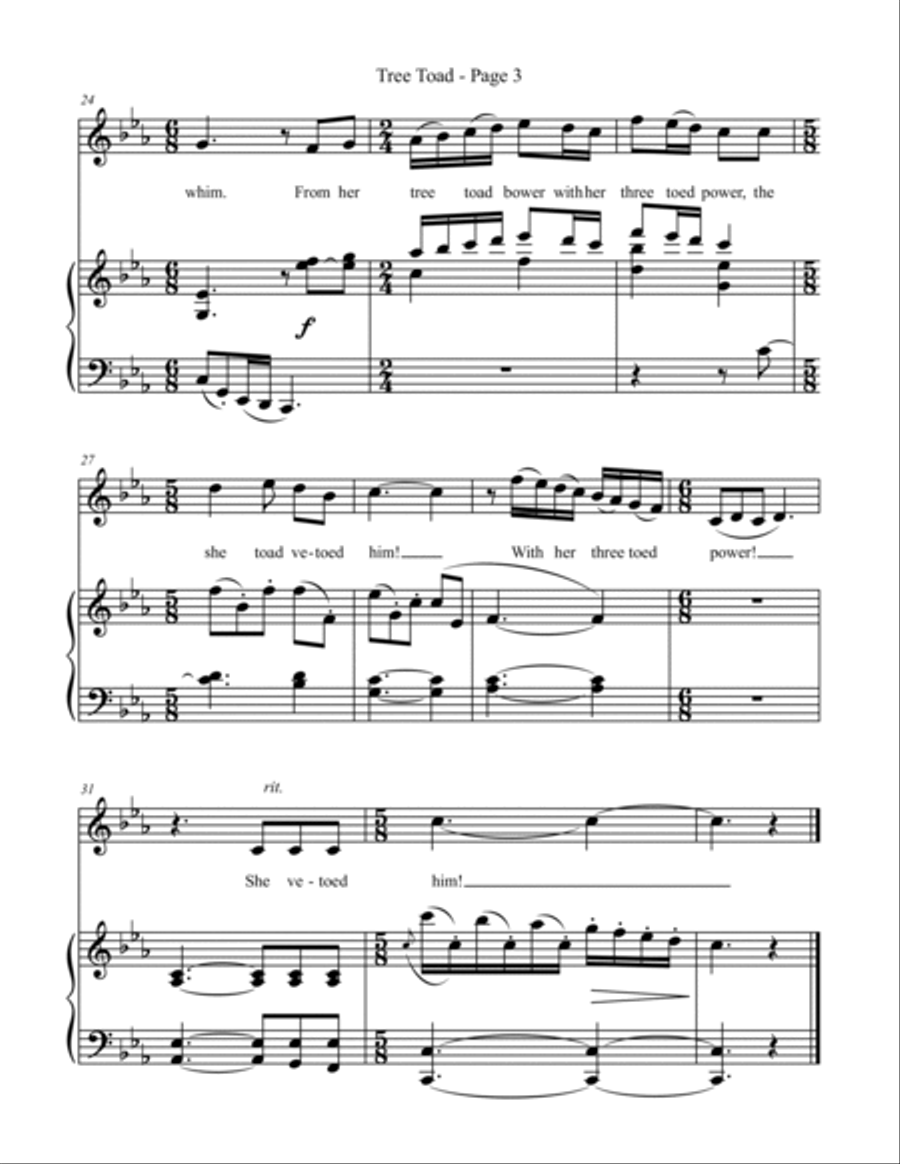 Ten Tone Twisters for Solo Voice & Piano Voice Solo scores gallery preview page 4
