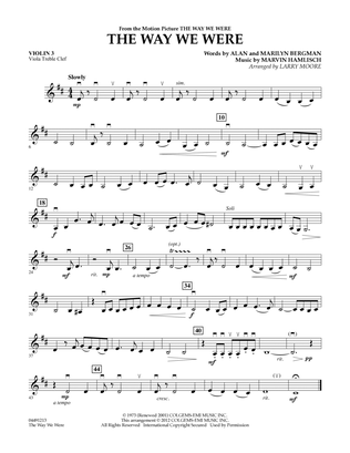 The Way We Were - Violin 3 (Viola Treble Clef)