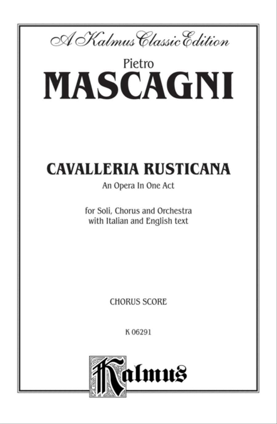 Cavalleria Rusticana by Pietro Mascagni Voice - Sheet Music page 2