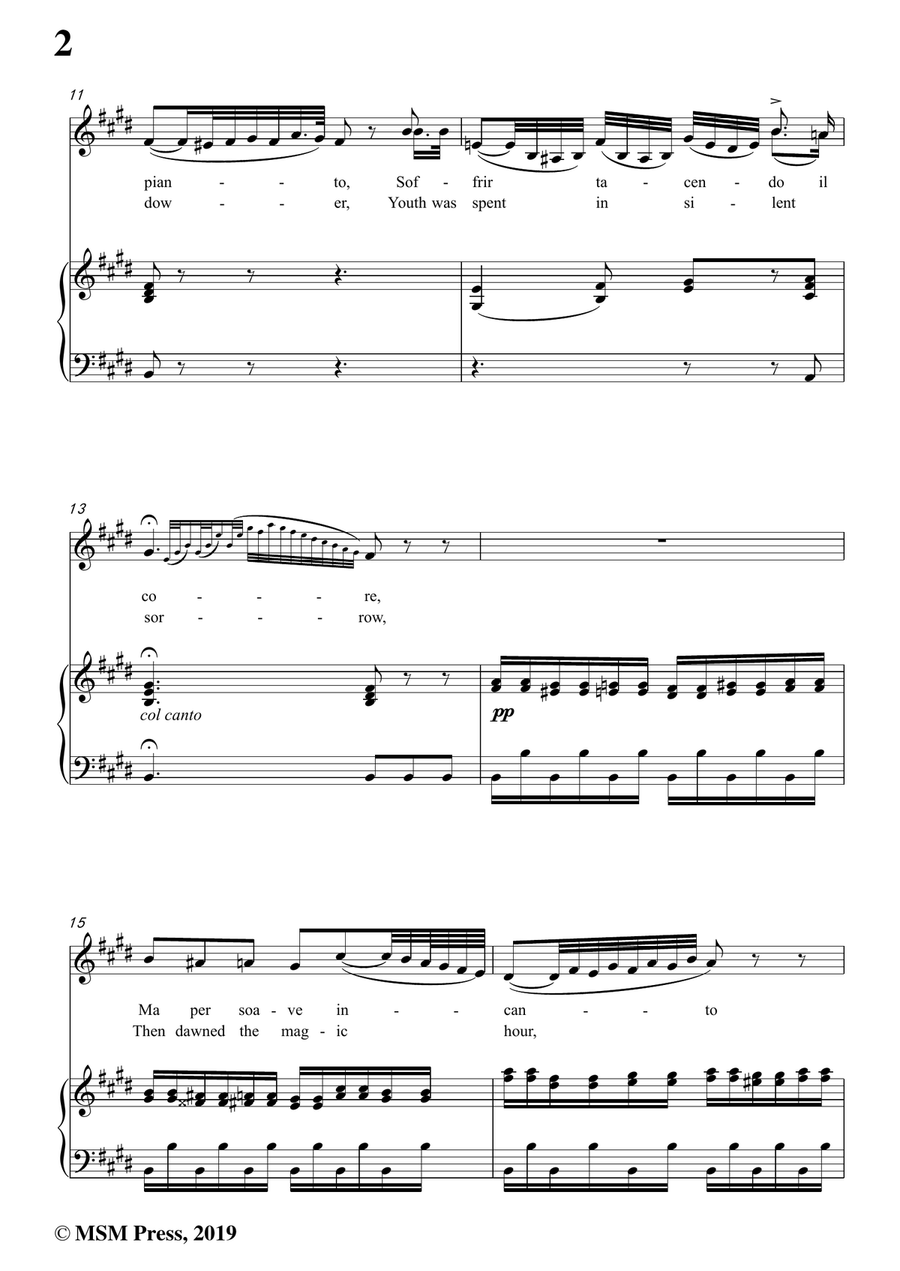 Rossini-Non,più mesta,from 'La Cenerentola',in E Major,for Voice and Piano Piano, Vocal scores gallery preview page 4