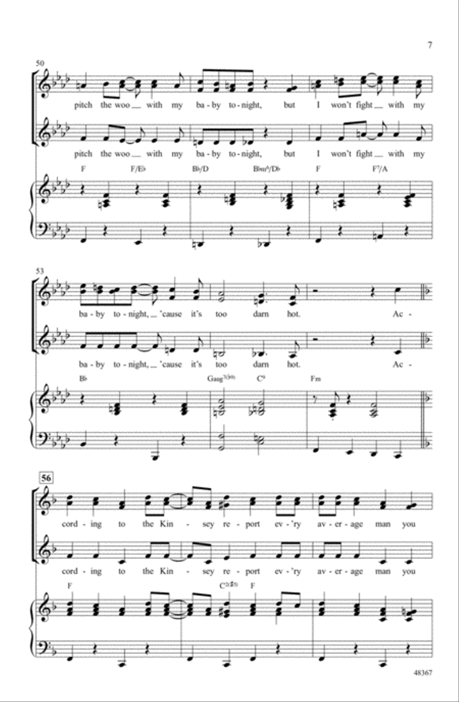 Too Darn Hot Choir scores gallery preview page 6