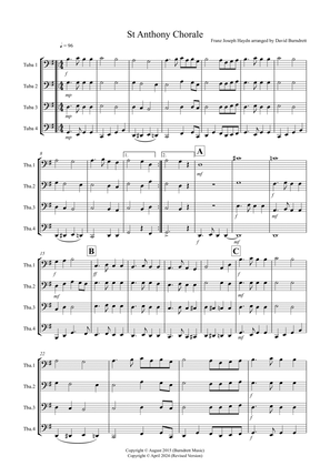 St Anthony Chorale for Tuba Quartet