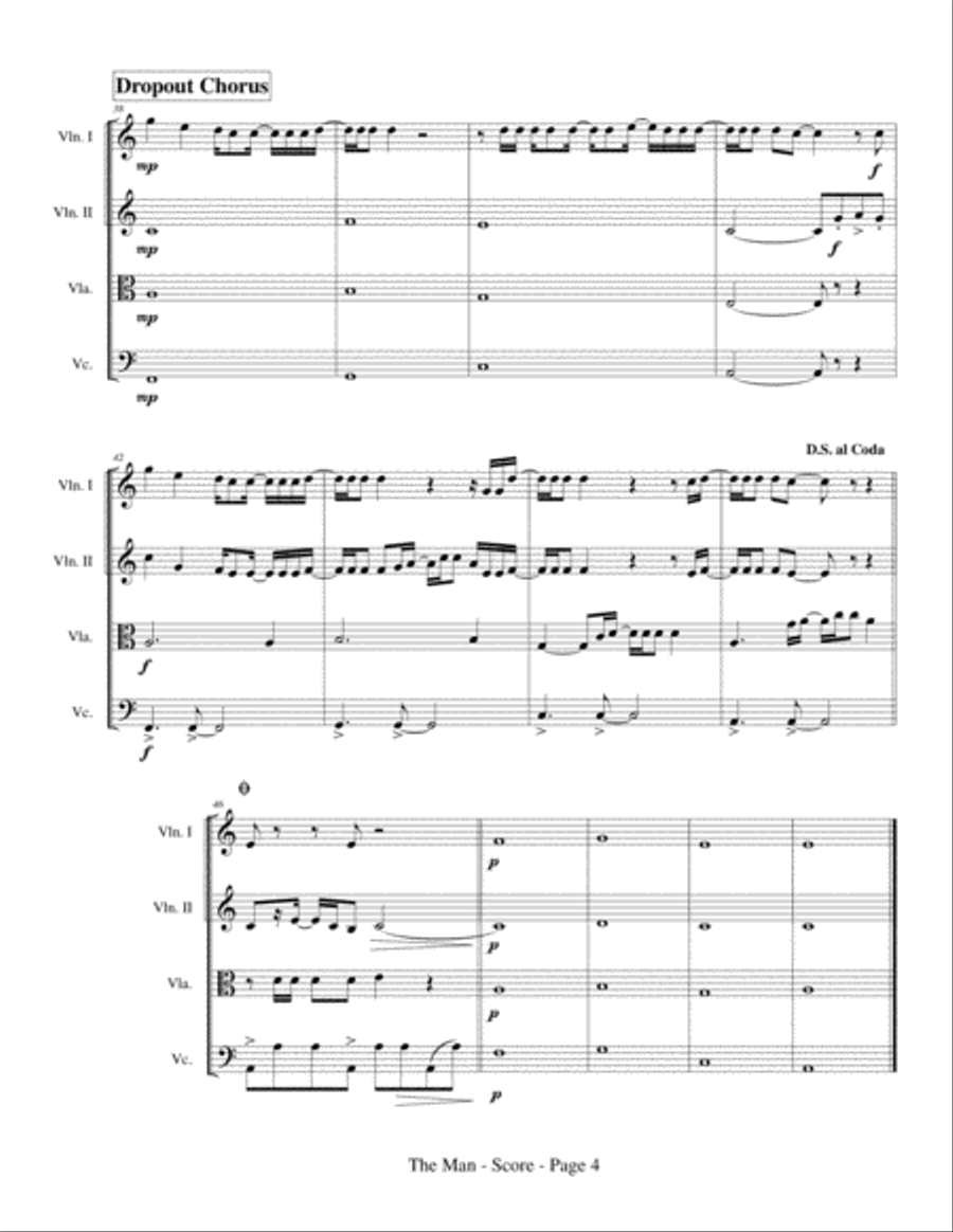 The Man String Quartet scores gallery preview page 6