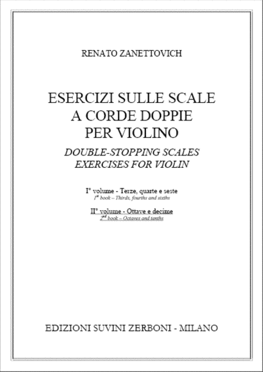 Esercizi Sulle Scale A Corde Doppie Per Violino Violin Solo scores gallery preview page 1