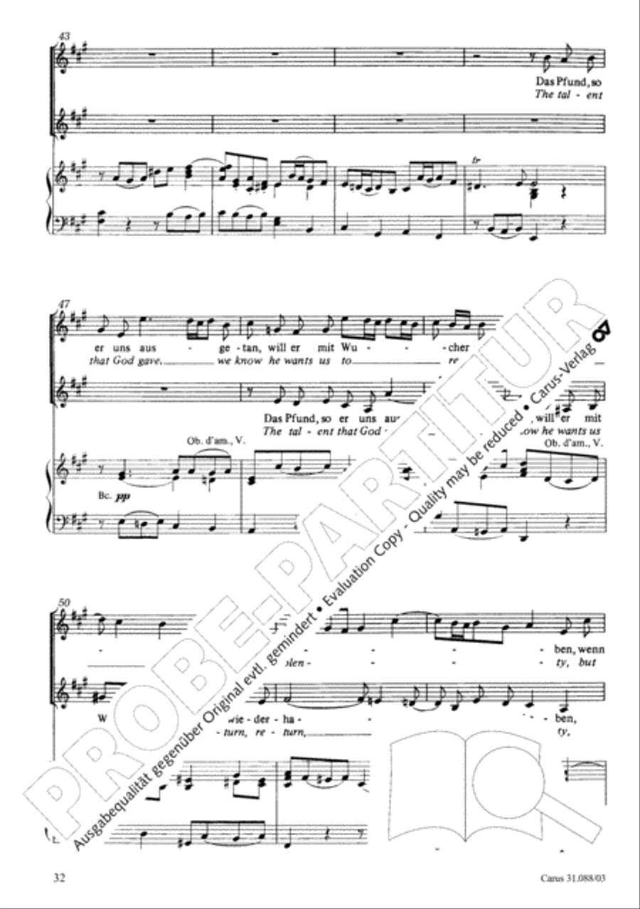See now, as fishermen I will send you (Siehe, ich will viel Fischer aussenden) 4-Part scores gallery preview page 33