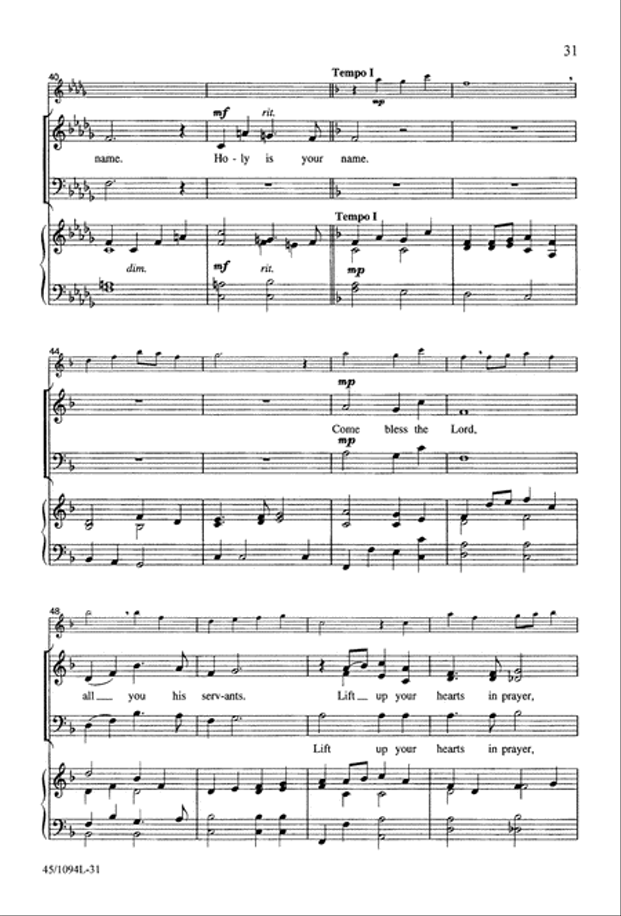 10 Anthems for about 10 Singers Unison Choir scores gallery preview page 31
