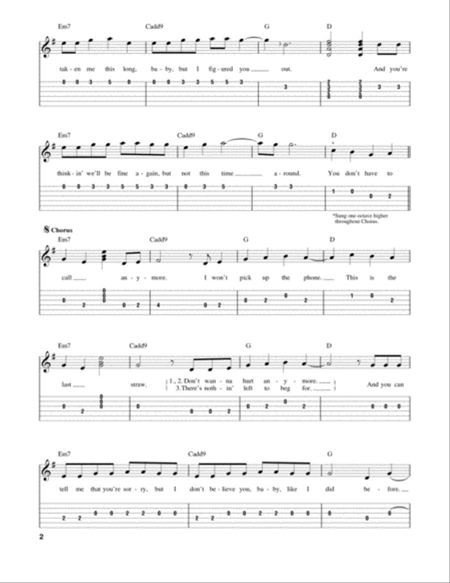 You're Not Sorry You're Not Sorry Acoustic Guitar scores gallery preview page 2