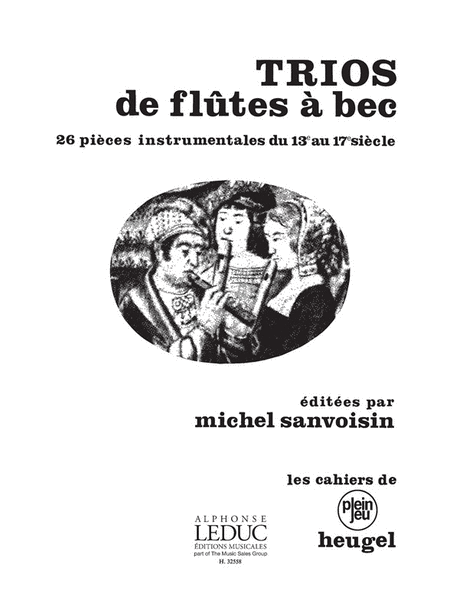 Divers Sanvoisin Trio De Flutes A Bec Cpj27 Recorder Book