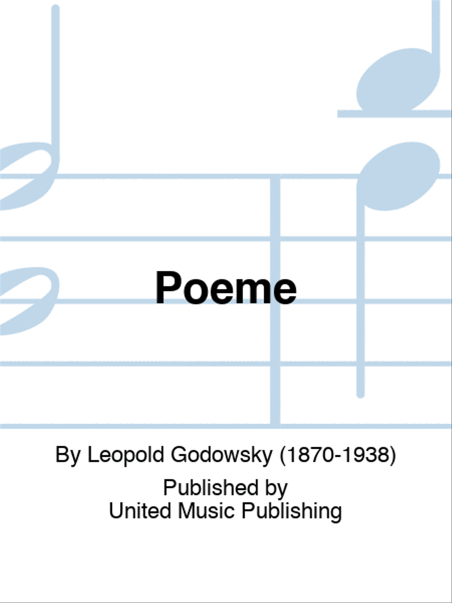Poème Poème Piano Solo scores gallery preview page 1