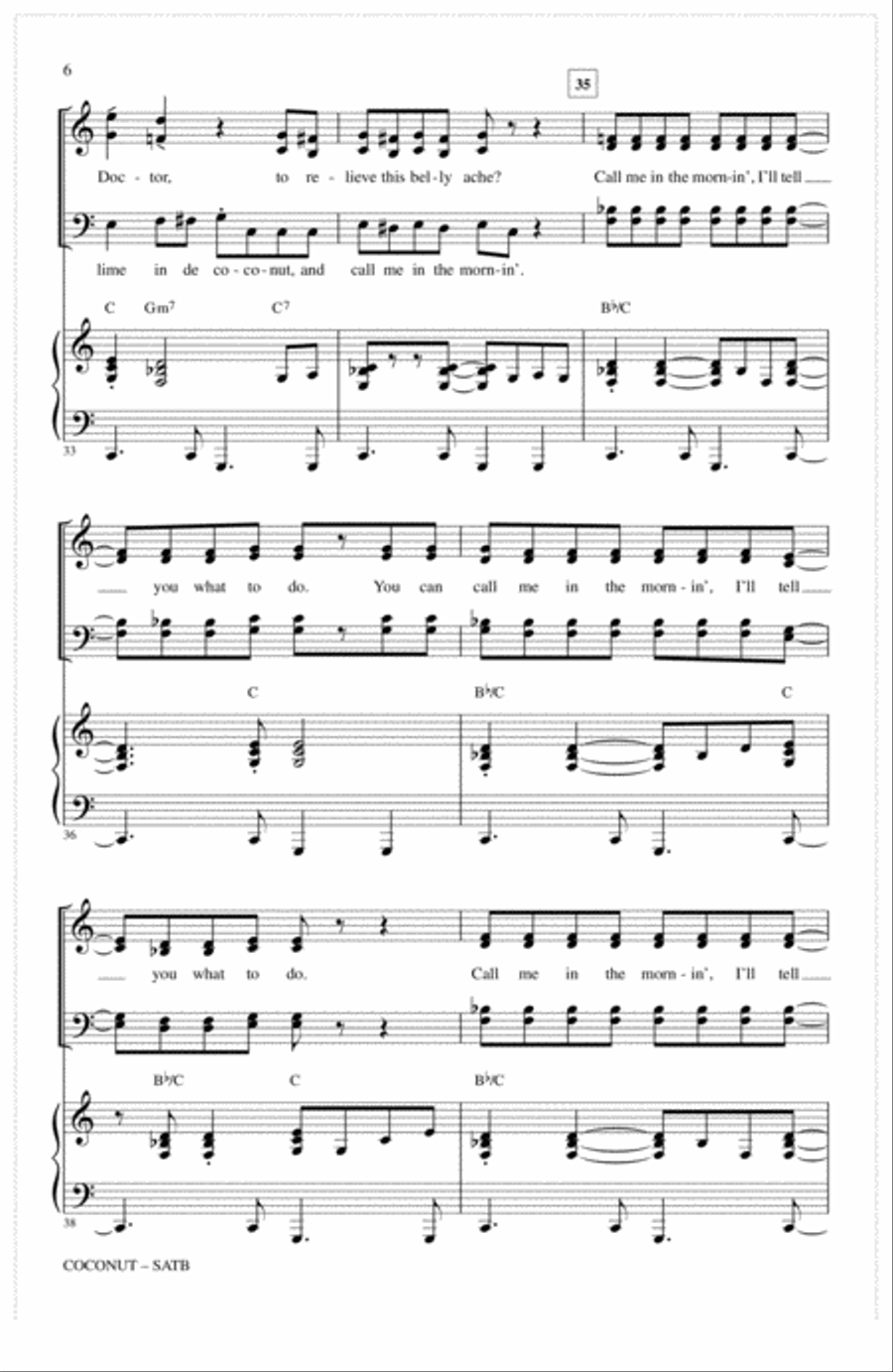 Coconut Coconut 4-Part scores gallery preview page 5