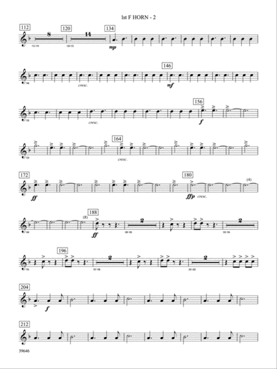 Scarborough Fair: 1st F Horn Concert Band scores gallery preview page 2