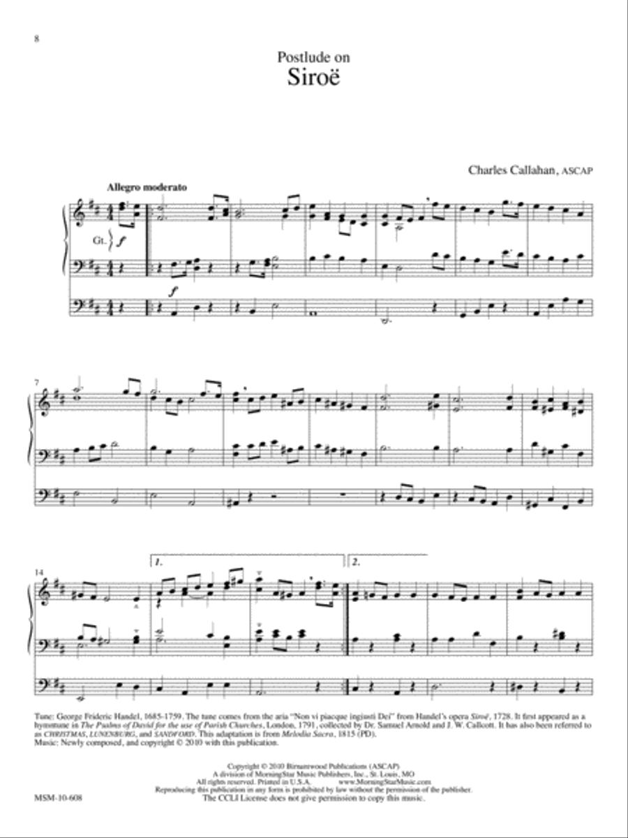 Four Postludes in Classic Style Organ scores gallery preview page 4