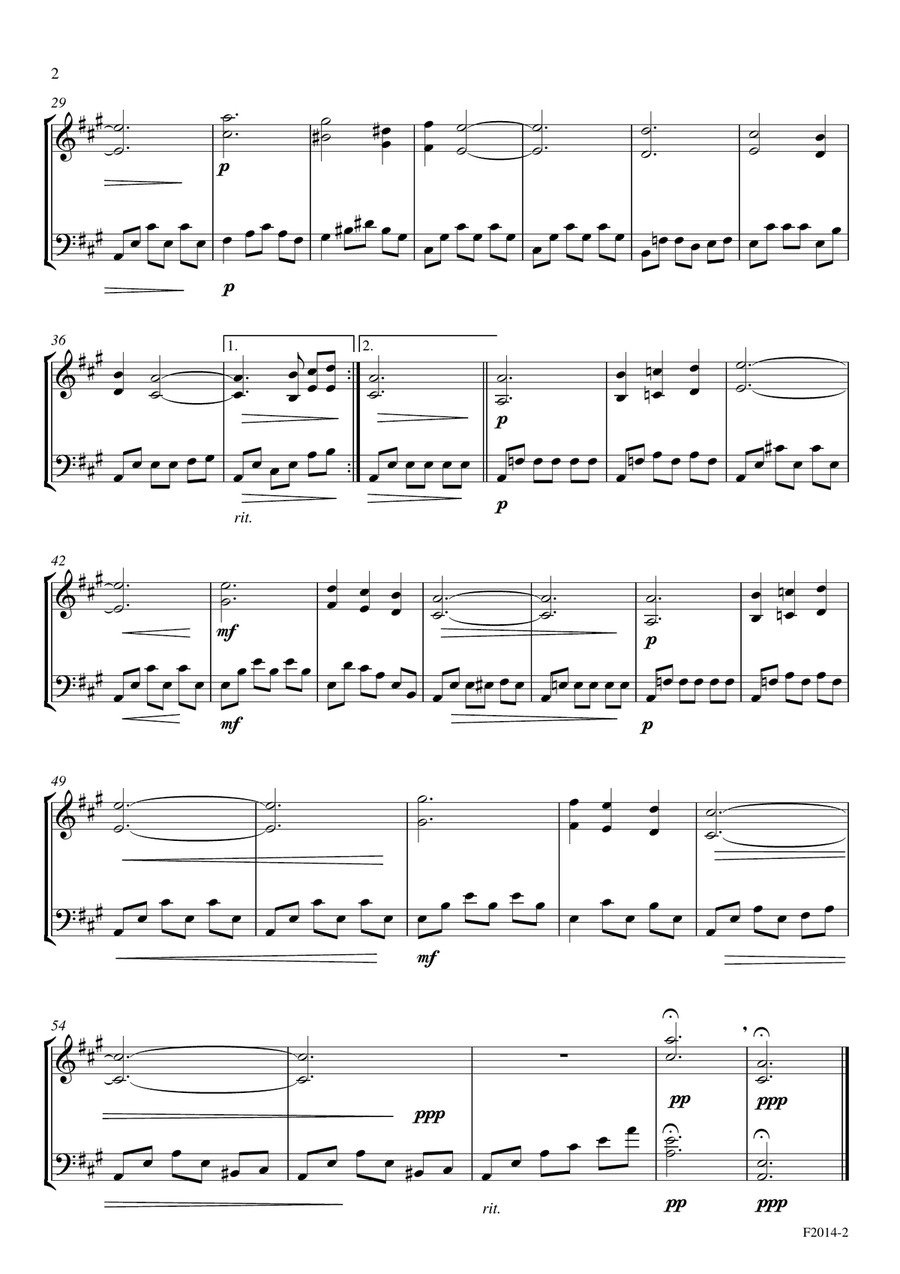 Recuerdos de la Alhambra for marimba duet Marimba scores gallery preview page 4