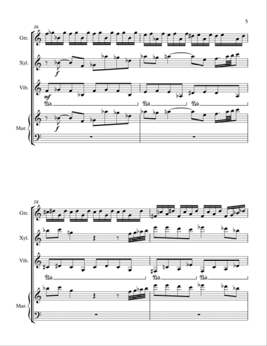 Etude for Four Etude for Four Acoustic Guitar scores gallery preview page 6