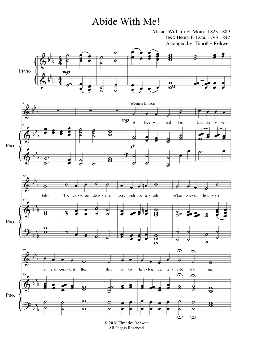 Abide with Me! 3-Part scores gallery preview page 2