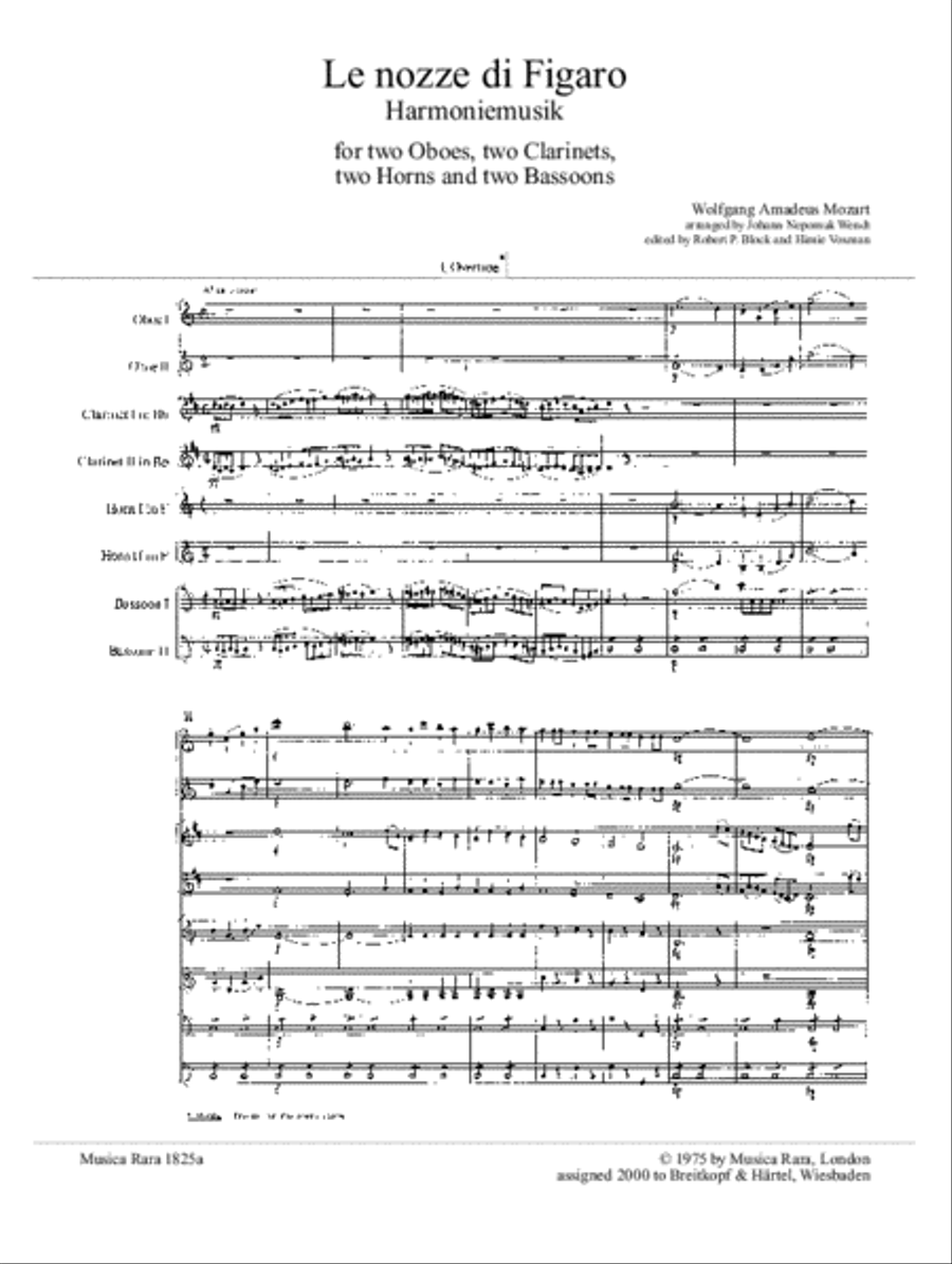 Le Nozze di Figaro K. 492 Chamber Music scores gallery preview page 2
