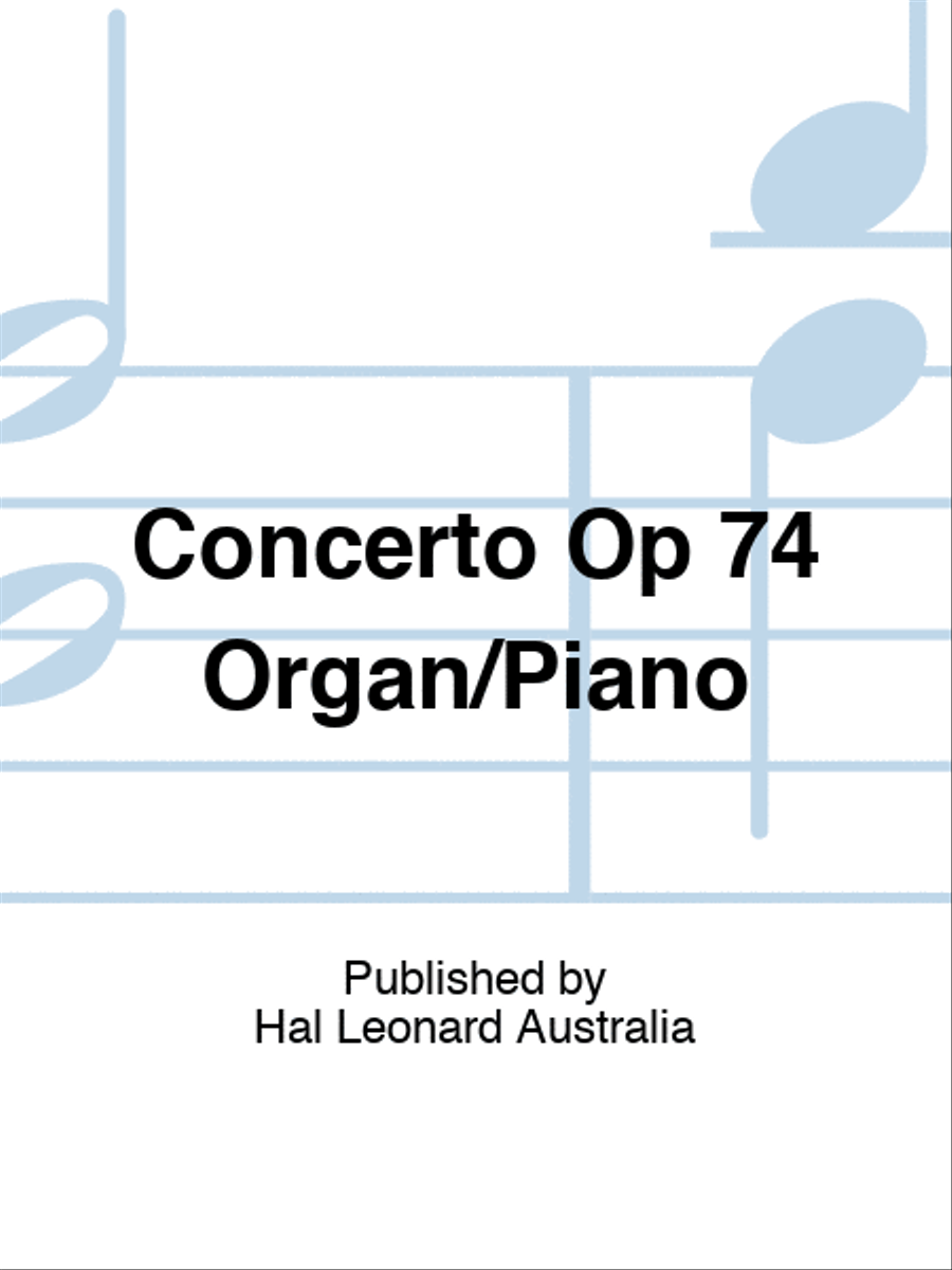 Peeters - Concerto Op 74 For Organ/Piano Organ scores gallery preview page 1