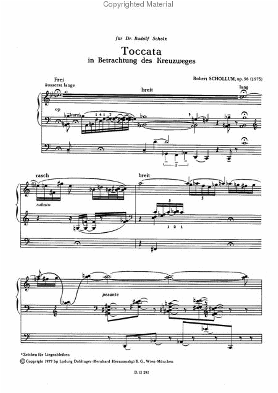 Toccata in Betrachtung des Kreuzweges op. 96 Organ scores gallery preview page 2