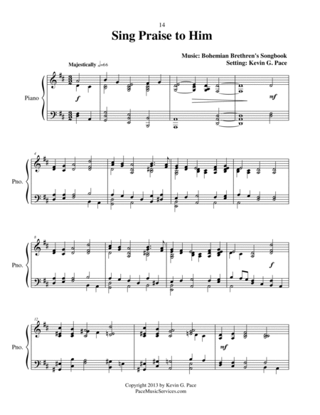 Sing Praise to Him - piano solo image number null