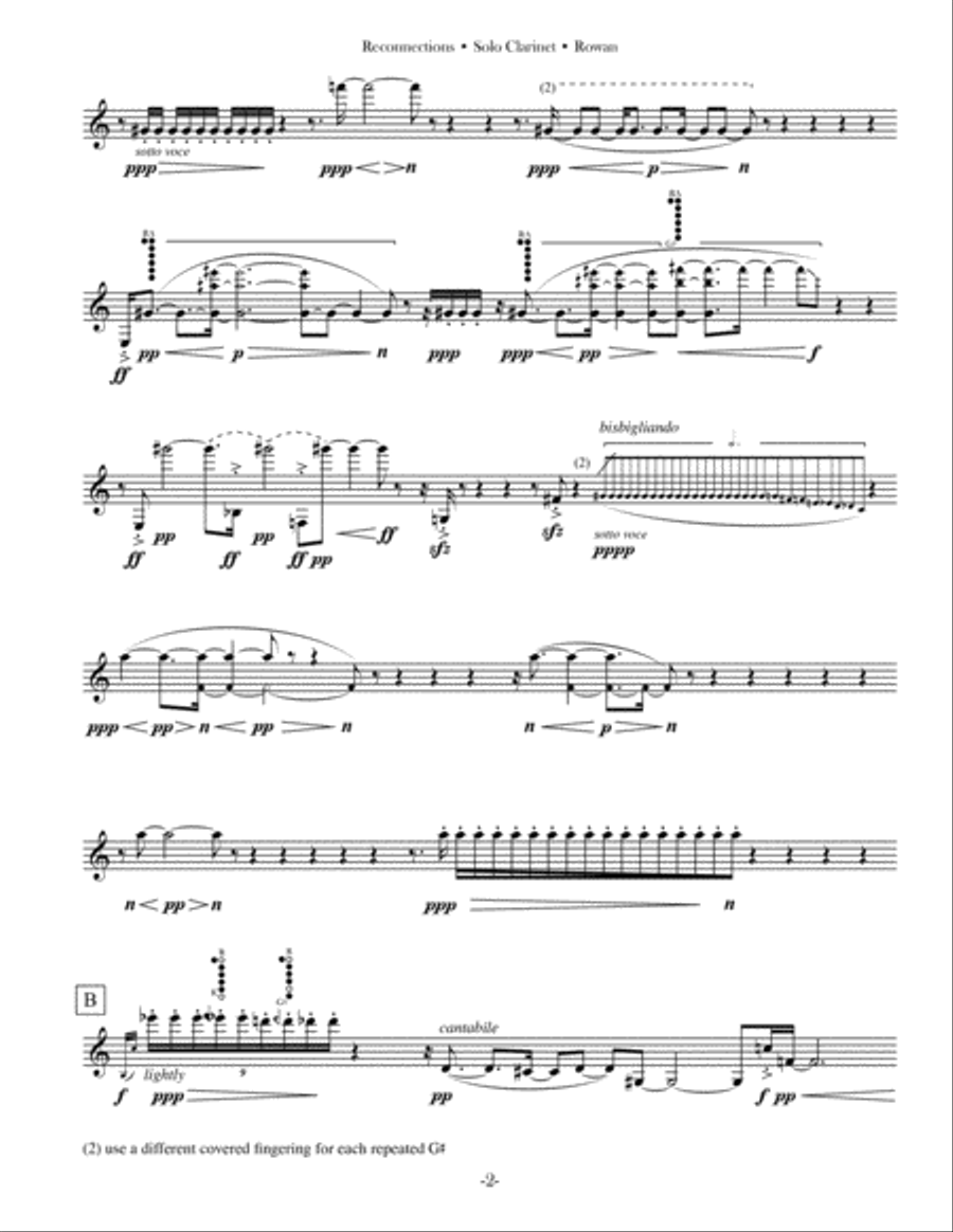 Reconnections Clarinet Solo scores gallery preview page 3