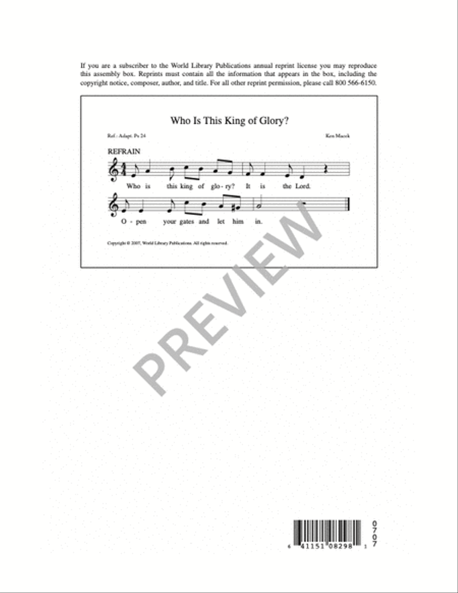 Who is the King of Glory? 2-Part scores gallery preview page 5