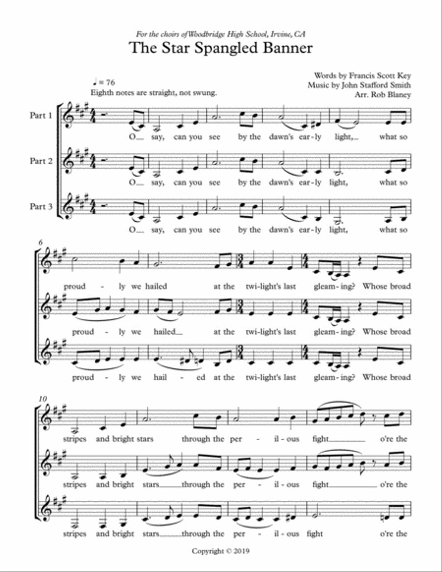 The Star-Spangled Banner TTBB scores gallery preview page 2