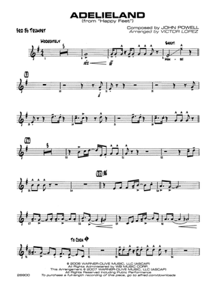 Adelieland (from Happy Feet): 3rd B-flat Trumpet