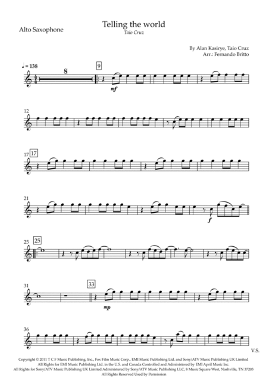 Telling The World Small Ensemble scores gallery preview page 5