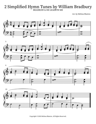 2 Simplified Hymn Tunes by William Bradbury
