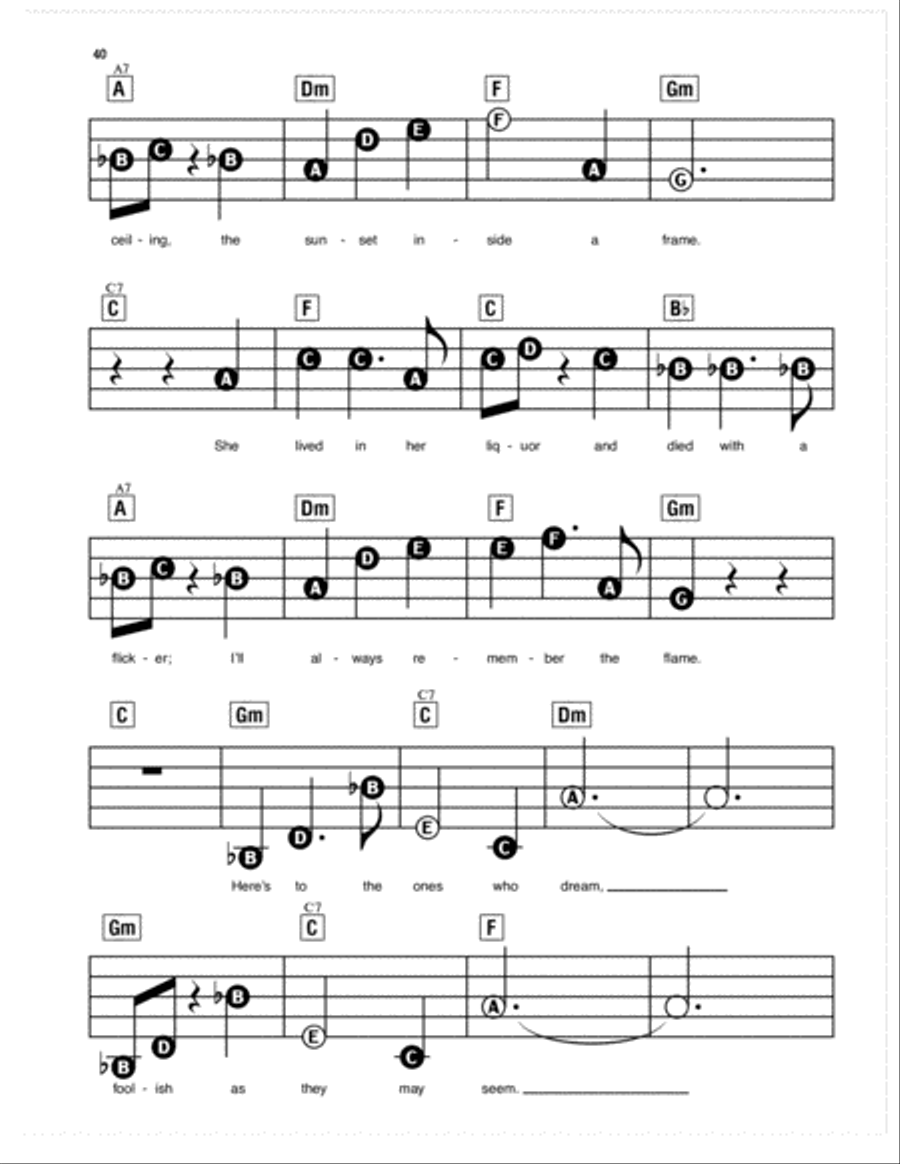 Audition (The Fools Who Dream) (from La La Land) Electronic Keyboard scores gallery preview page 3