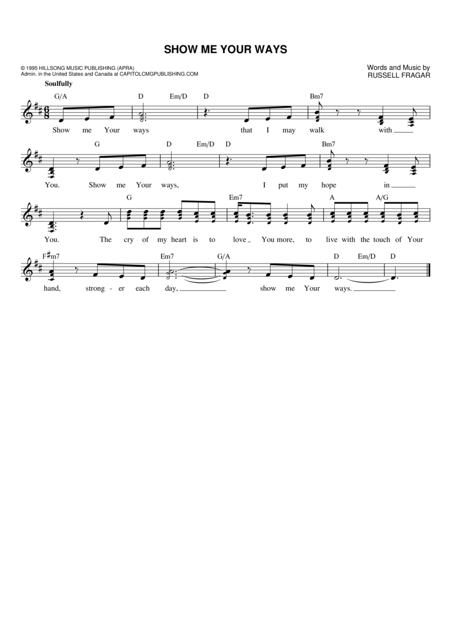 Show Me Your Ways Flute scores gallery preview page 1
