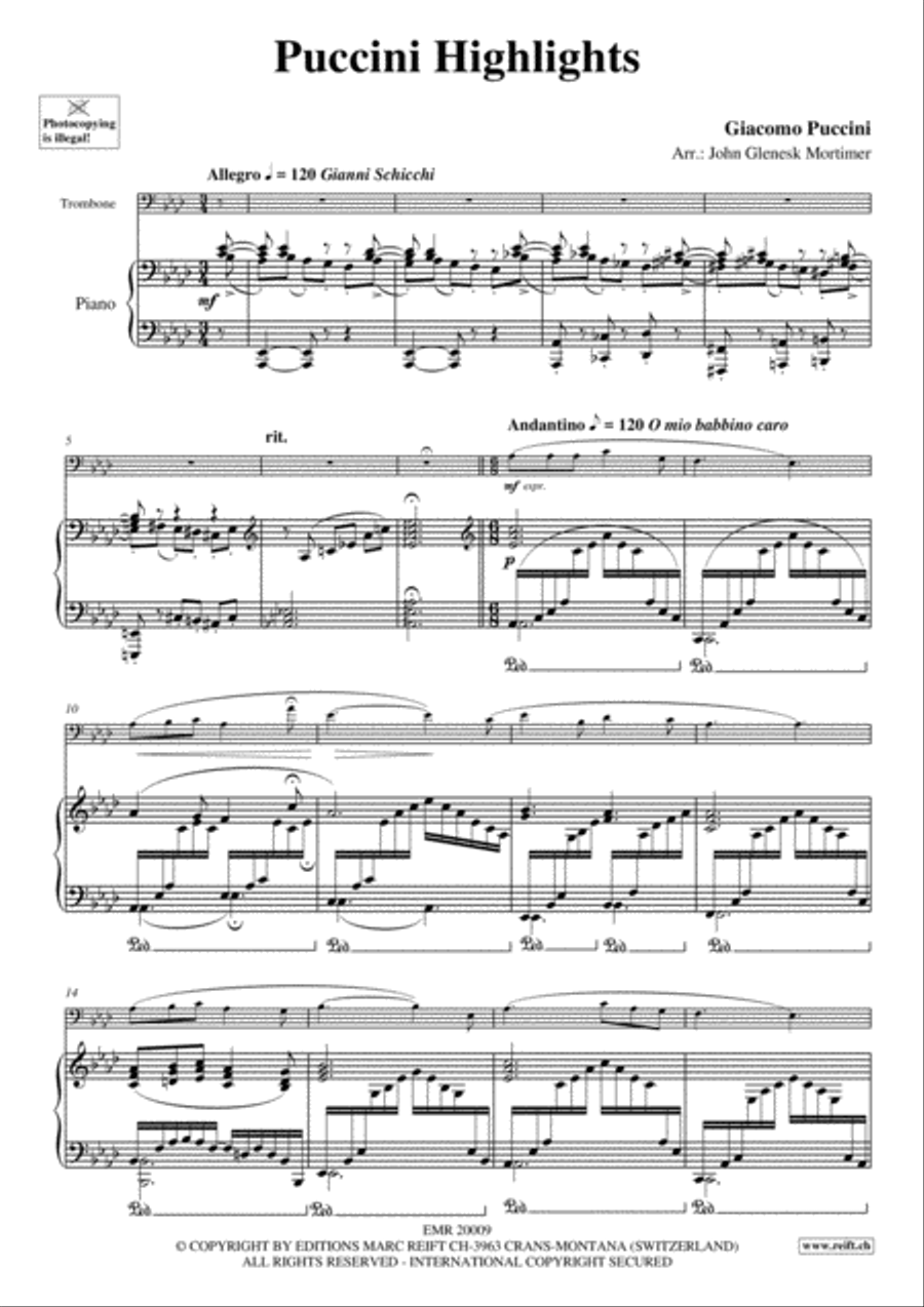 Puccini Highlights Piano Accompaniment scores gallery preview page 3